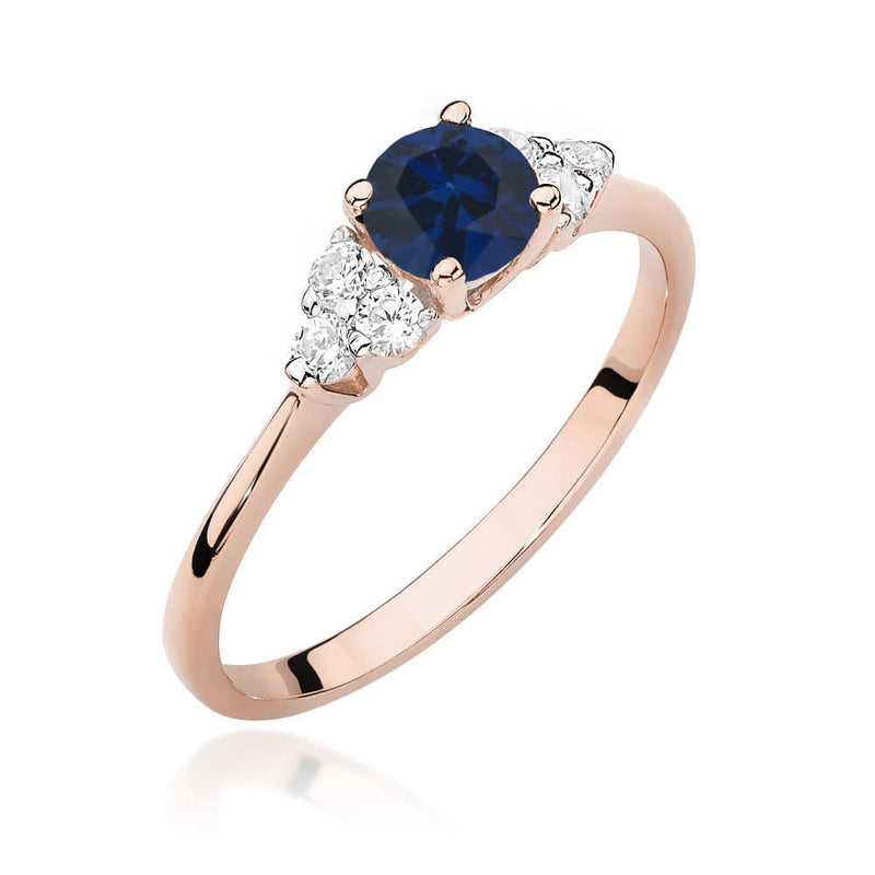 Inel Aur 14K cu Safir 0.50 ct si Diamante Naturale 0.18 ct, imaginea 13 din 24