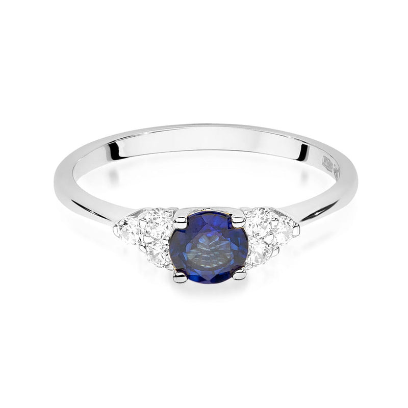 Inel Aur 14K cu Safir 0.50 ct si Diamante Naturale 0.18 ct, imaginea 18 din 24