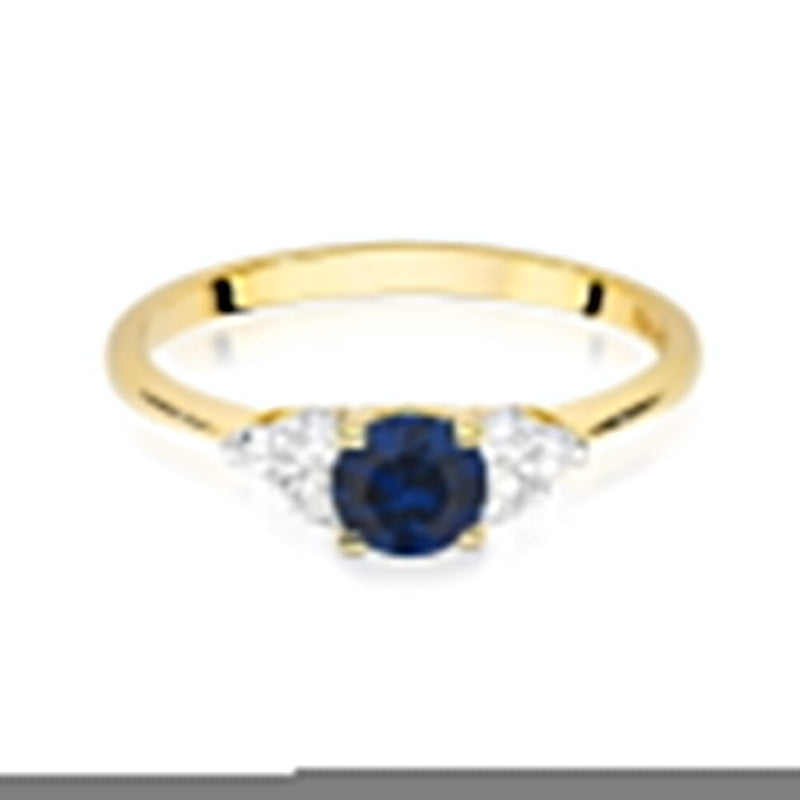 Inel Aur 14K cu Safir 0.50 ct si Diamante Naturale 0.18 ct, imaginea 6 din 24
