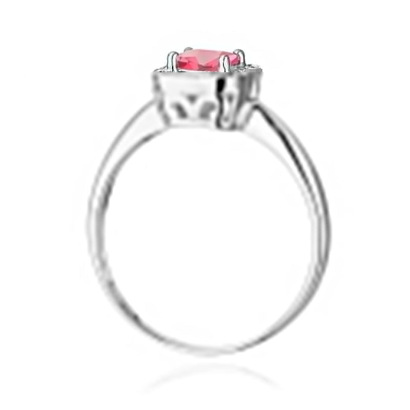 Inel Aur 14K cu Topaz Roz 0.65 ct si Diamante Naturale 0.10 ct, imaginea 11 din 12