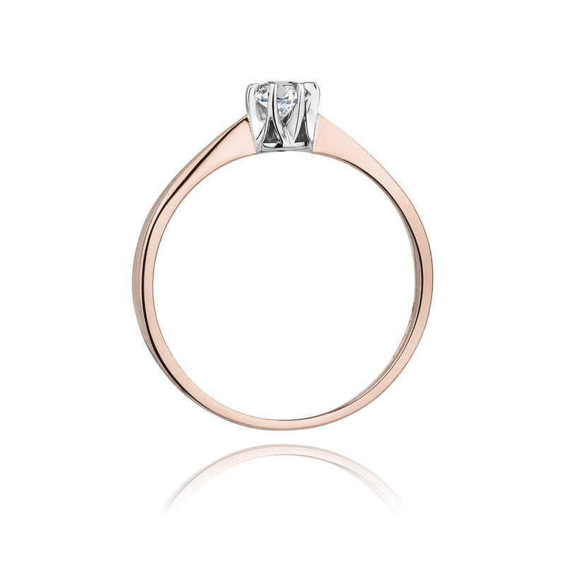 Inel Aur 14K cu Diamant Natural 0.12 ct, imaginea 7 din 12