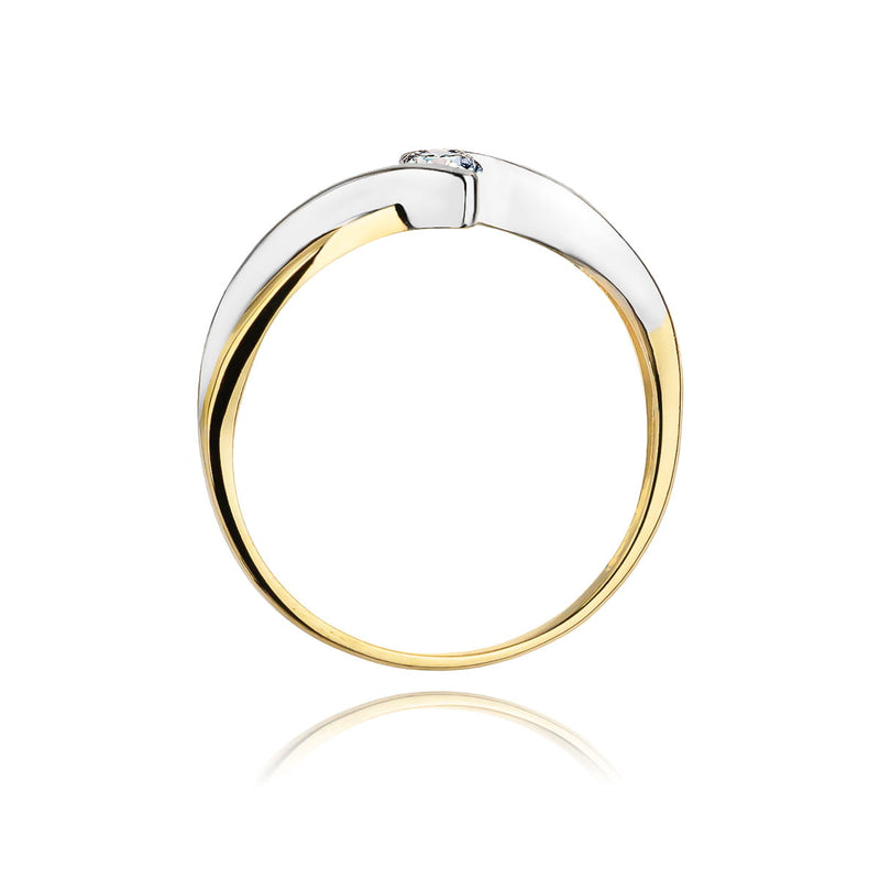 Inel Aur 14K cu Diamant Natural 0.08 ct, imaginea 3 din 11