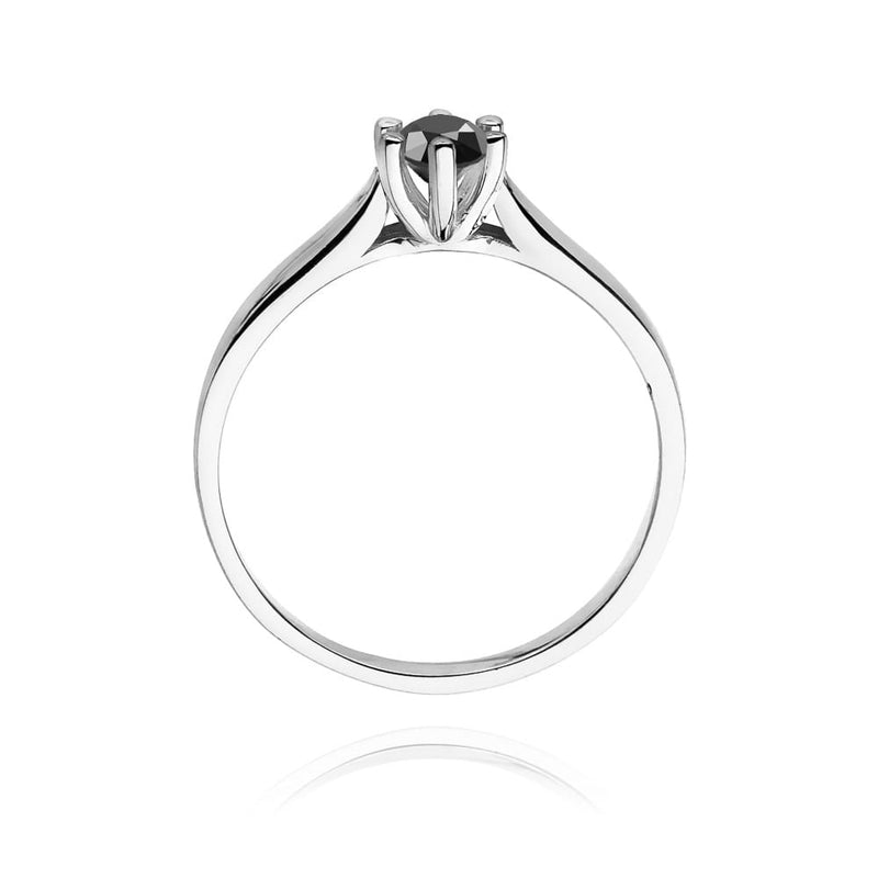 Inel Aur 14K cu Diamant Natural Negru 0.30 ct, imaginea 11 din 12