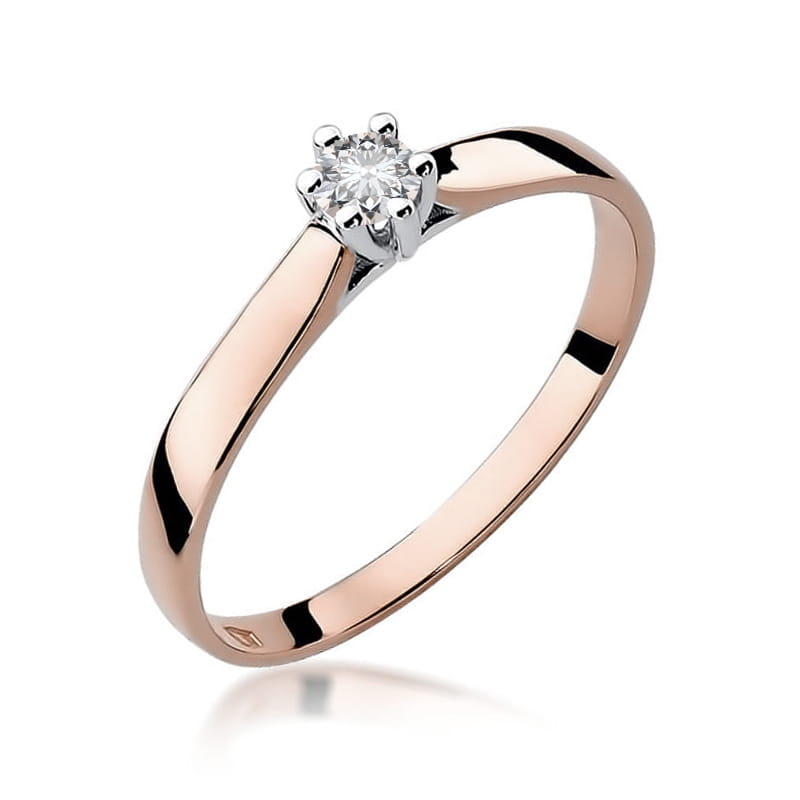 Inel Aur 14K cu Diamant Natural 0.12 ct, imaginea 5 din 12