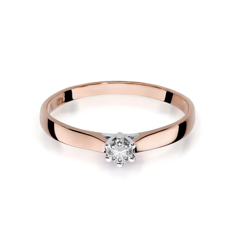 Inel Aur 14K cu Diamant Natural 0.12 ct, imaginea 6 din 12