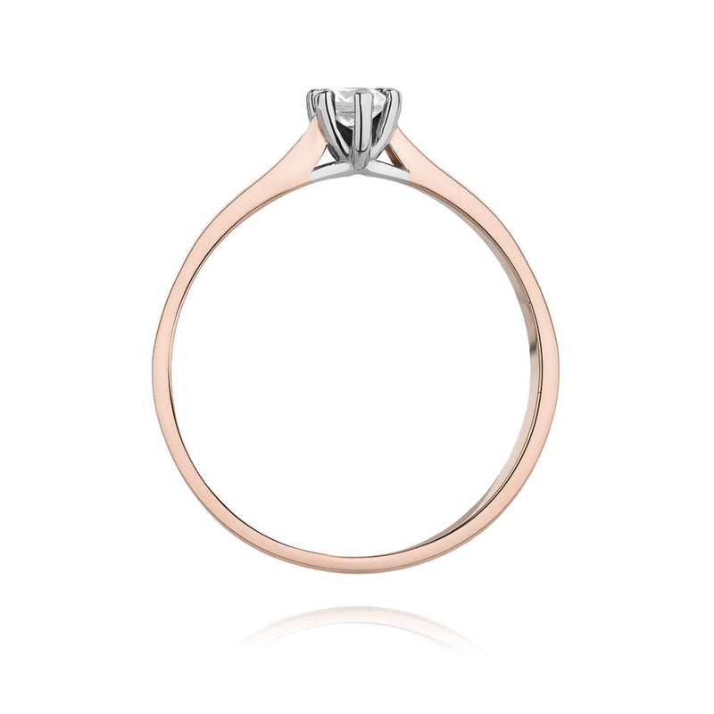 Inel Aur 14K cu Diamant Natural 0.12 ct, imaginea 7 din 12