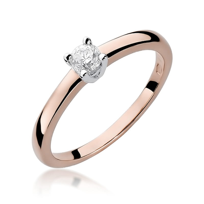 Inel Aur 14K cu Diamant Natural 0.15 ct, imaginea 5 din 12
