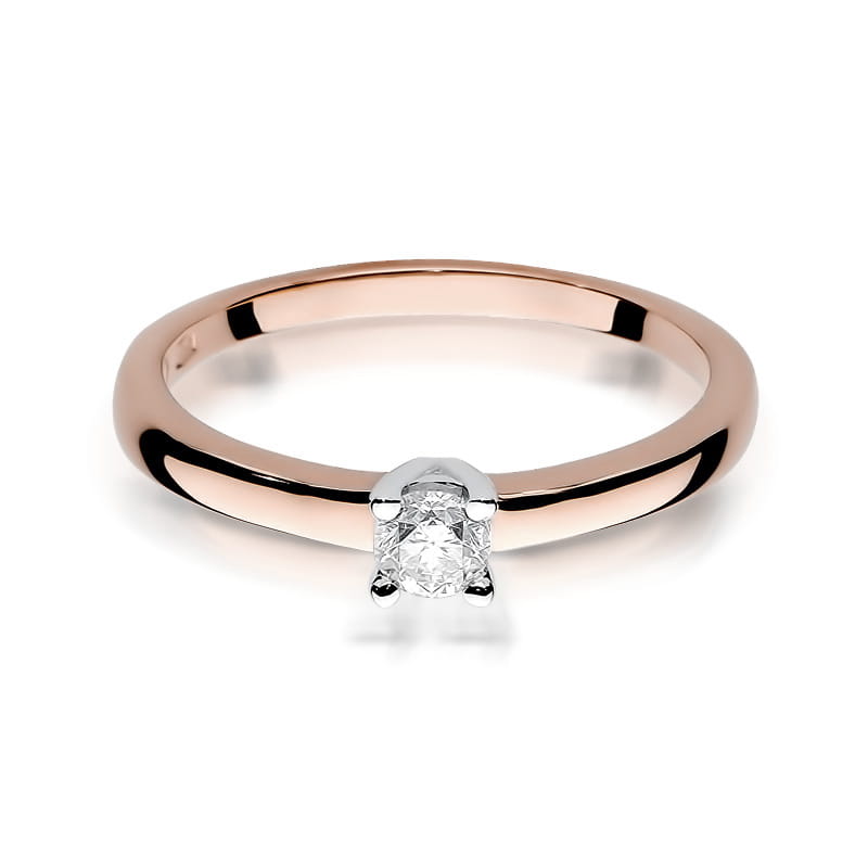 Inel Aur 14K cu Diamant Natural 0.15 ct, imaginea 6 din 12