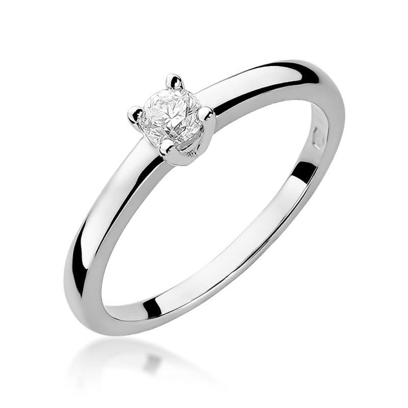 Inel Aur 14K cu Diamant Natural 0.15 ct, imaginea 9 din 12