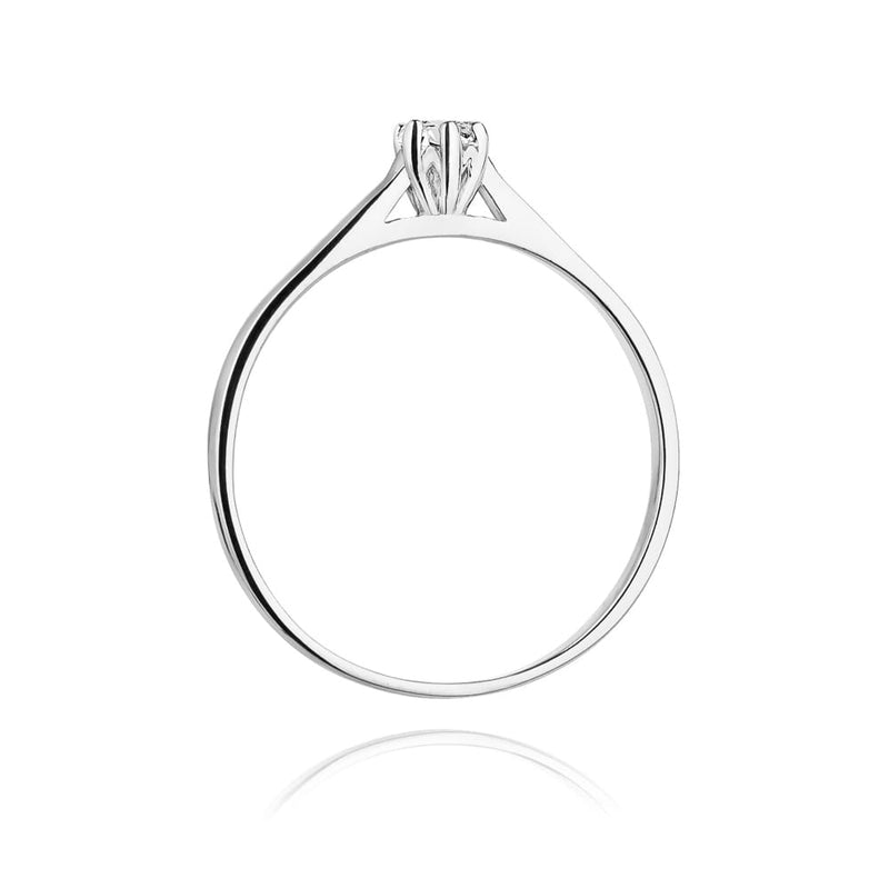 Inel Aur 14K cu Diamant Natural 0.10 ct, imaginea 11 din 12