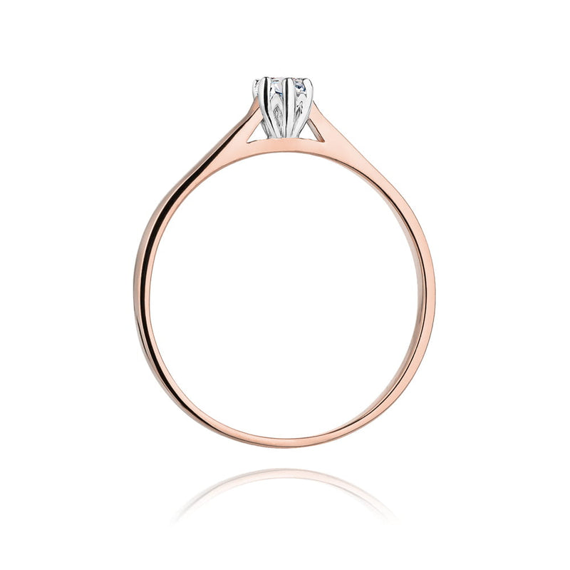 Inel Aur 14K cu Diamant Natural 0.10 ct, imaginea 7 din 12