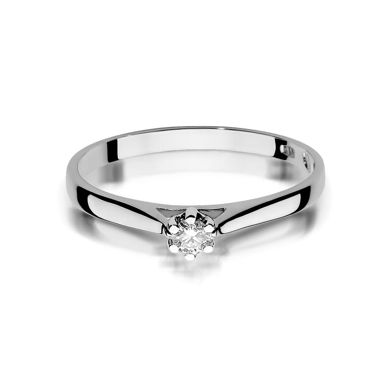 Inel Aur 14K cu Diamant Natural 0.10 ct, imaginea 10 din 12