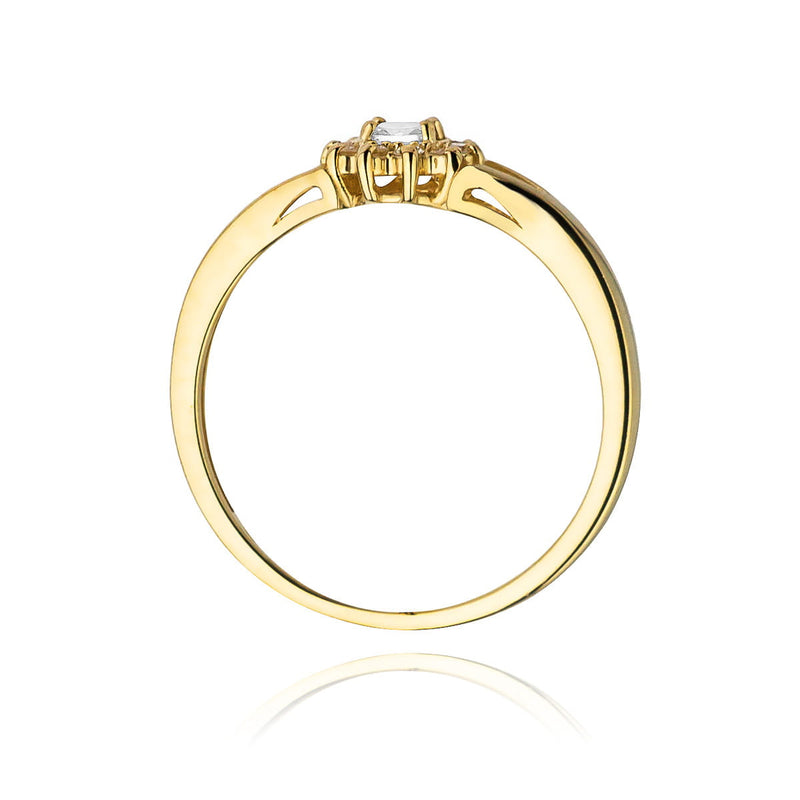 Inel Aur 14K cu Diamante Naturale 0.19 ct, imaginea 3 din 12