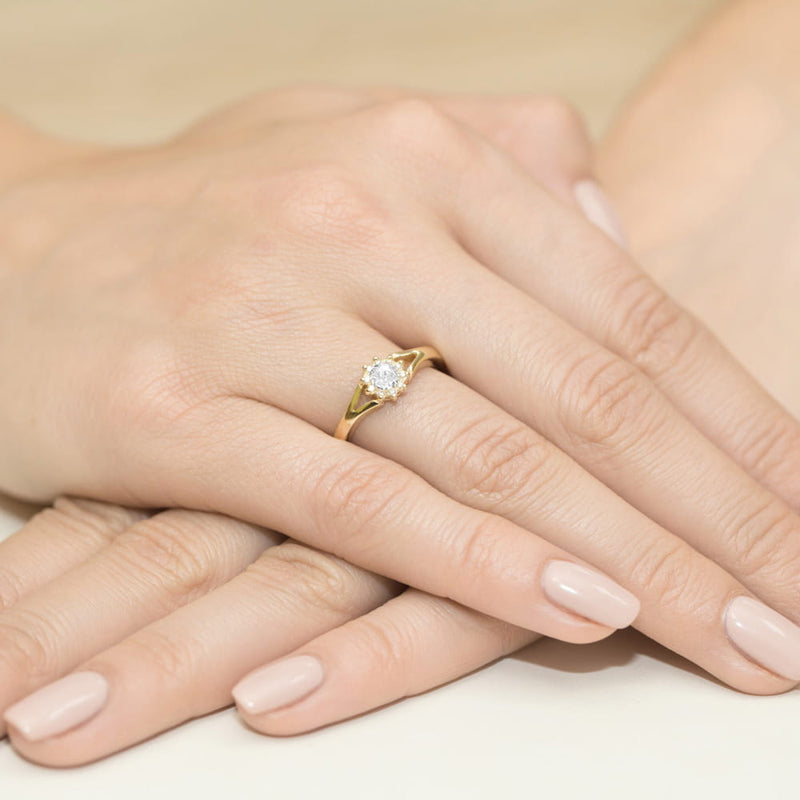 Inel Aur 14K cu Diamante Naturale 0.19 ct, imaginea 4 din 12
