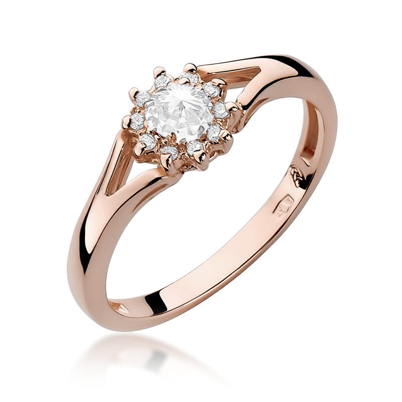 Inel Aur 14K cu Diamante Naturale 0.19 ct, imaginea 5 din 12