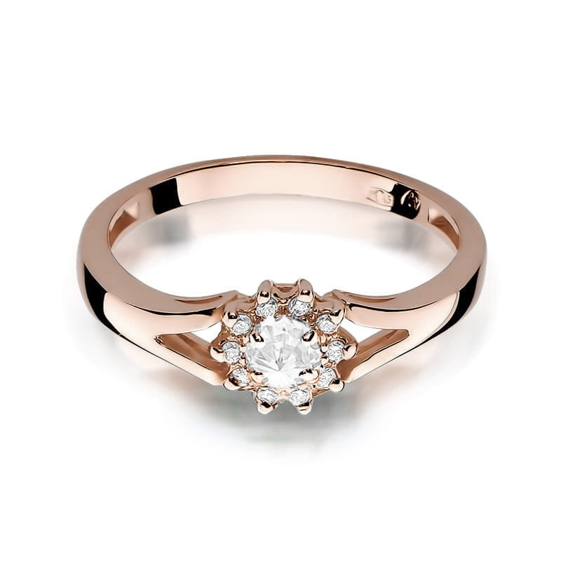 Inel Aur 14K cu Diamante Naturale 0.19 ct, imaginea 6 din 12