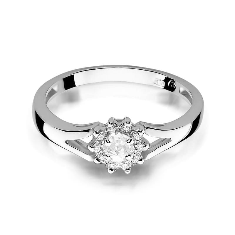 Inel Aur 14K cu Diamante Naturale 0.19 ct, imaginea 10 din 12