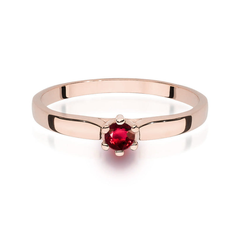 Inel Aur 14K cu Rubin 0.15 ct, imaginea 6 din 12