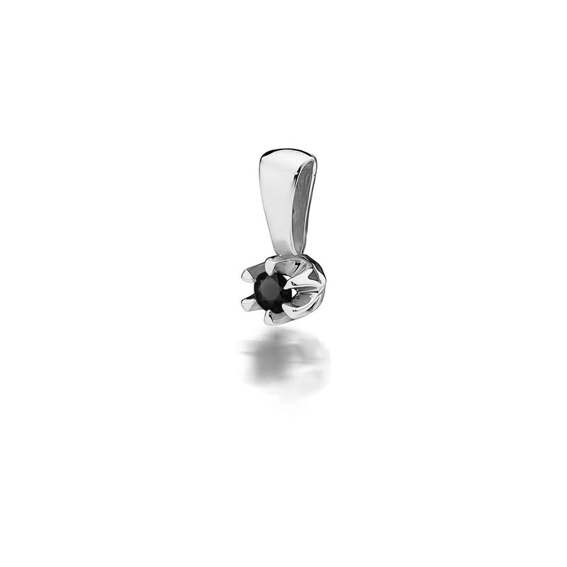 Pandantiv Aur 14K cu Diamant Natural Negru 0.12 ct, imaginea 5 din 6