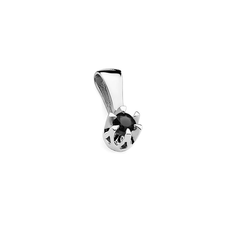 Pandantiv Aur 14K cu Diamant Natural Negru 0.12 ct, imaginea 6 din 6