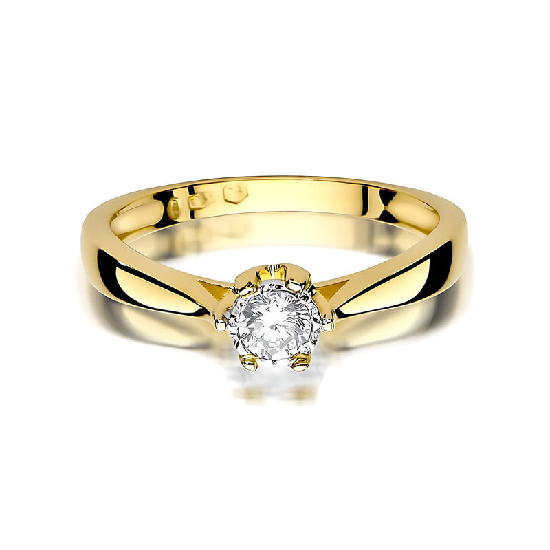 Inel Aur 14K cu Diamant de Laborator 0.20 ct, imaginea 2 din 12