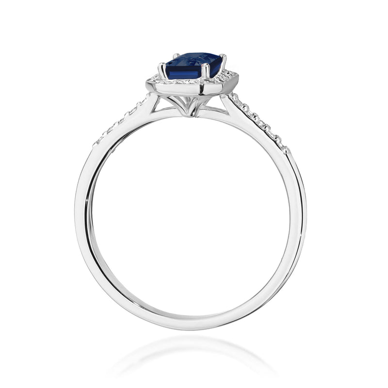 Inel Aur 14K cu Safir 0.60 ct si Diamante Naturale 0.19 ct, imaginea 11 din 12
