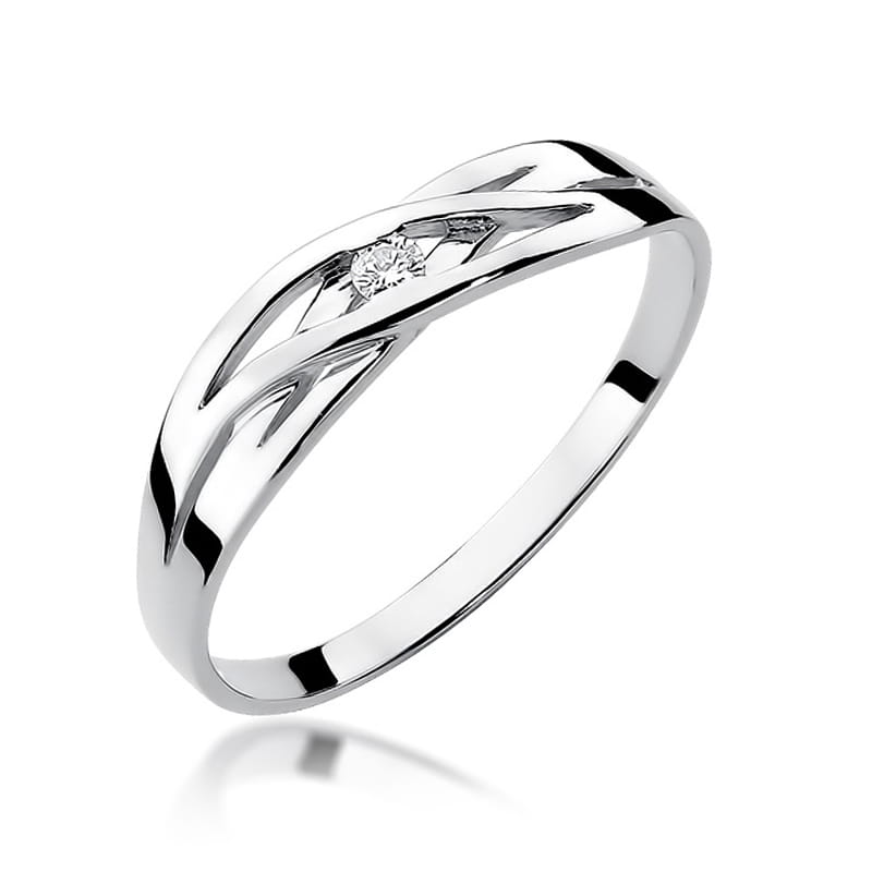 Inel Aur 14K cu Diamant Natural 0.04 ct, imaginea 9 din 12