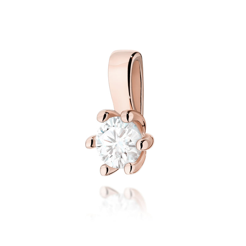 Pandantiv Aur 14K cu Diamant Natural 0.15 ct, imaginea 3 din 6