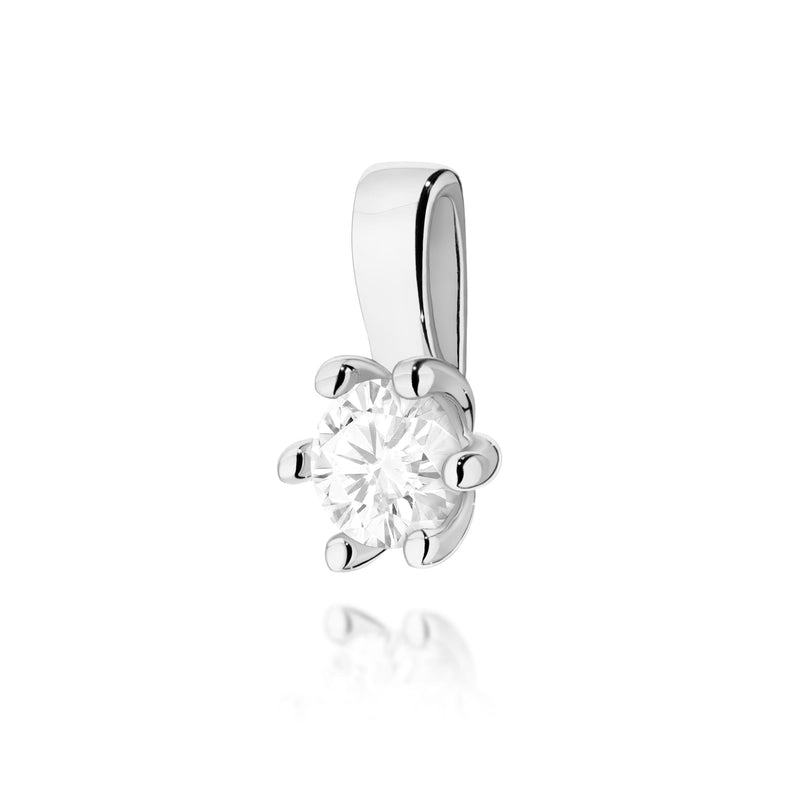 Pandantiv Aur 14K cu Diamant Natural 0.15 ct, imaginea 5 din 6