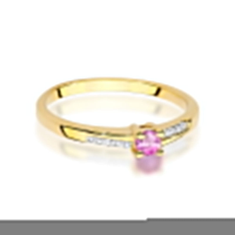 Inel Aur 14K cu Topaz Swiss 0.15 ct si Diamante Naturale 0.04 ct, imaginea 2 din 12