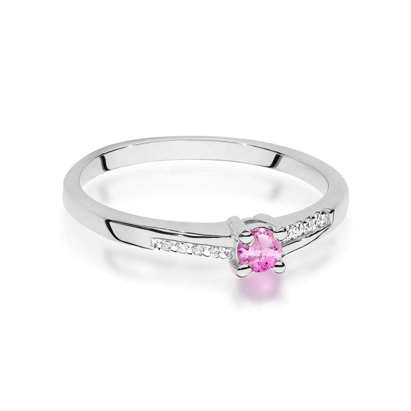 Inel Aur 14K cu Topaz Swiss 0.15 ct si Diamante Naturale 0.04 ct, imaginea 10 din 12