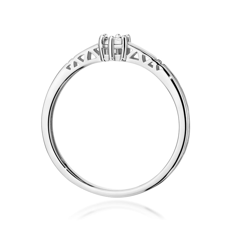 Inel Aur 14K cu Diamant Natural 0.03 ct, imaginea 11 din 12