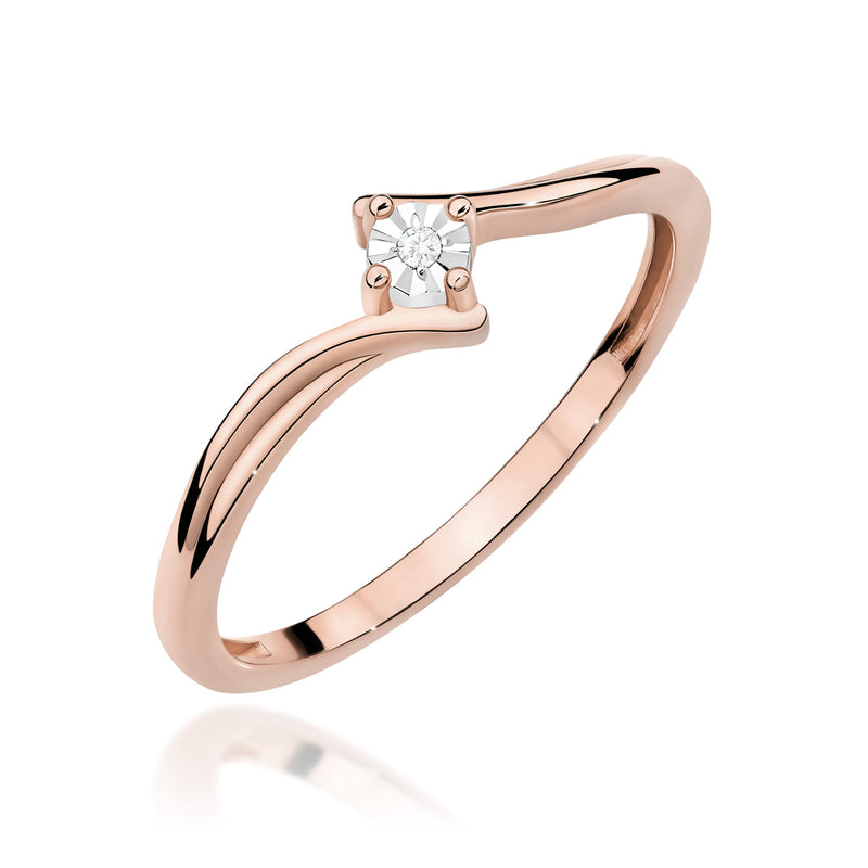 Inel Aur 14K cu Diamant Natural 0.01 ct, imaginea 5 din 12