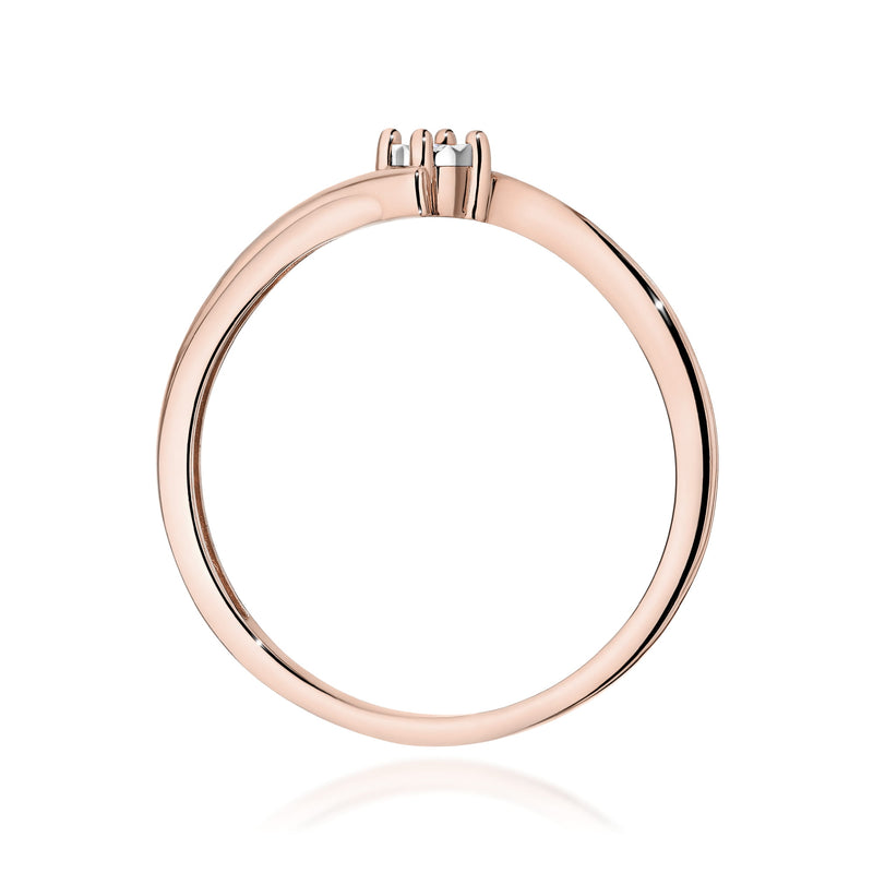 Inel Aur 14K cu Diamant Natural 0.01 ct, imaginea 7 din 12