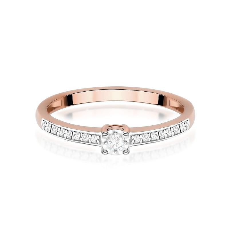 Inel Aur 14K cu Diamante Naturale 0.11 ct, imaginea 6 din 12