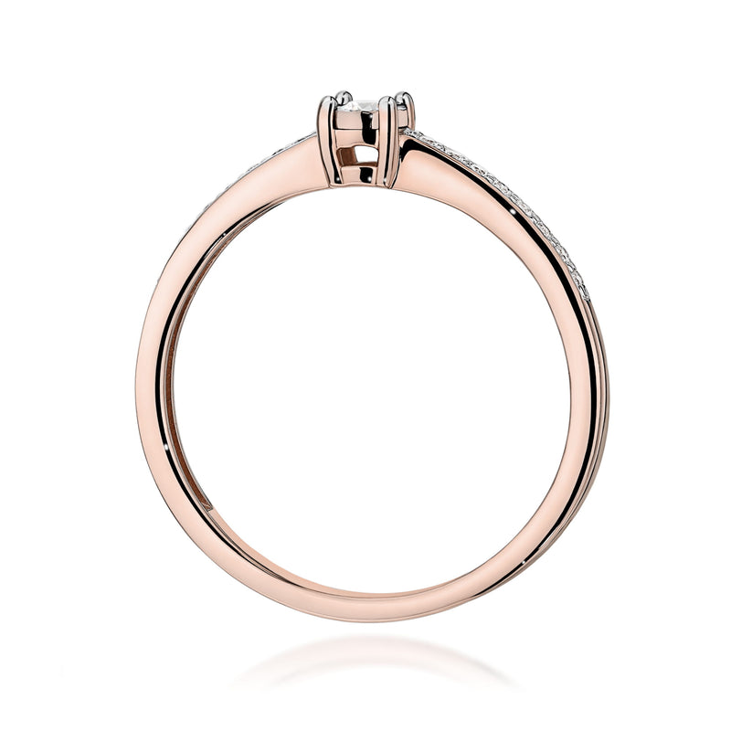 Inel Aur 14K cu Diamante Naturale 0.11 ct, imaginea 7 din 12