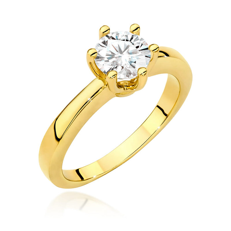 Inel Aur 14K cu Diamante de Laborator 0.70 ct — Aur galben