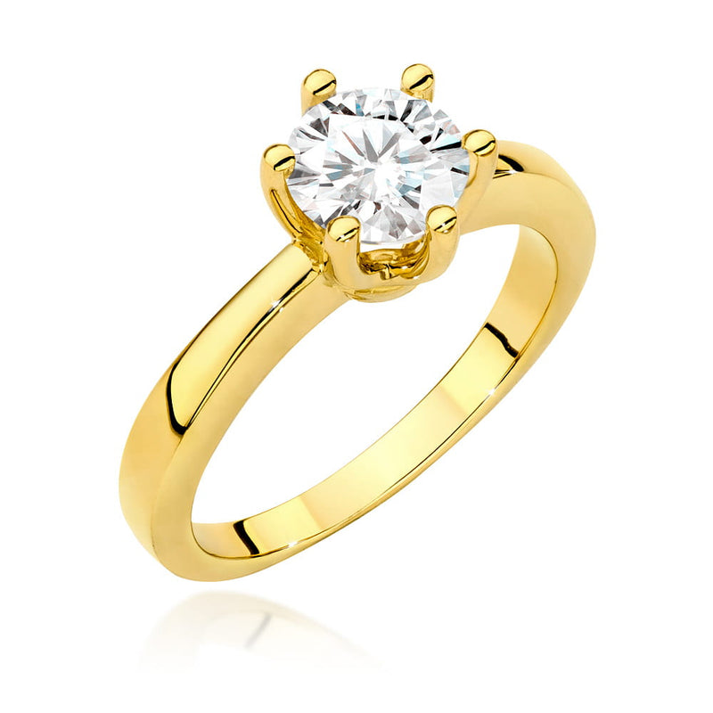Inel Aur 14K cu Diamante de Laborator 1.00 ct — Aur galben