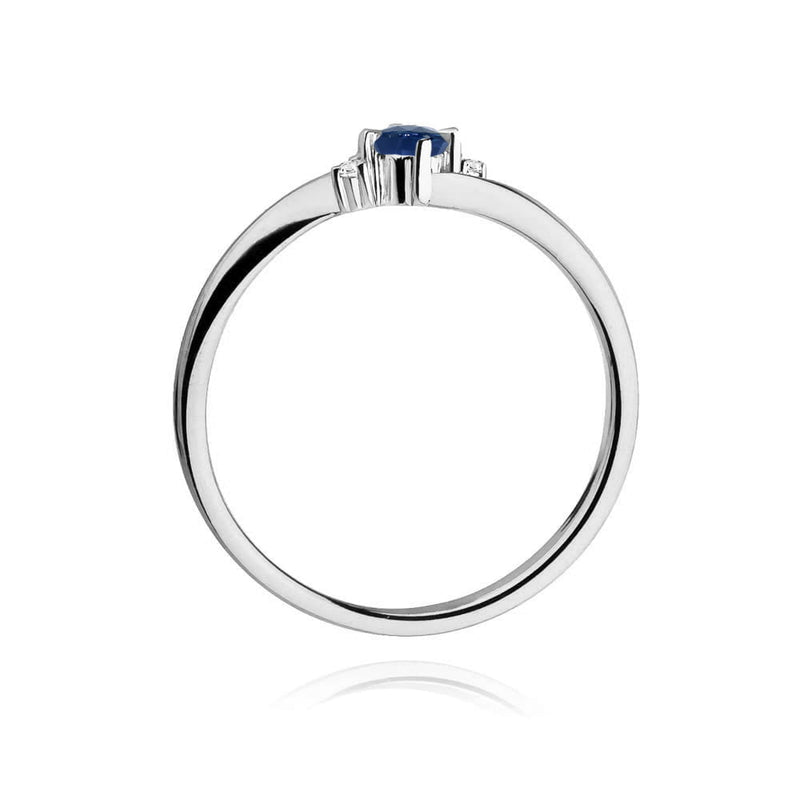 Inel Aur 14K cu Safir 0.15 ct si Diamante Naturale 0.02 ct, imaginea 11 din 12