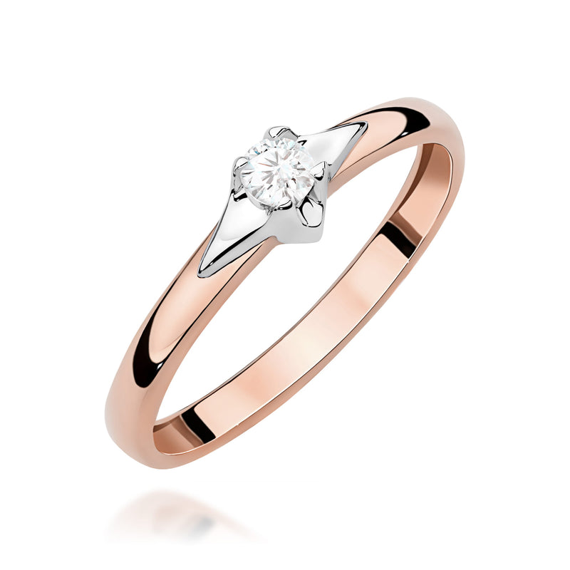 Inel Aur 14K cu Diamant Natural 0.15 ct, imaginea 5 din 12