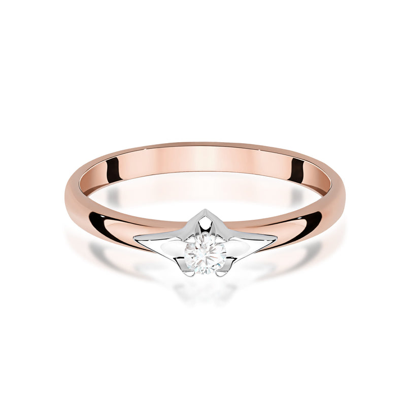 Inel Aur 14K cu Diamant Natural 0.15 ct, imaginea 6 din 12