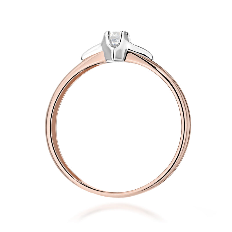 Inel Aur 14K cu Diamant Natural 0.15 ct, imaginea 7 din 12