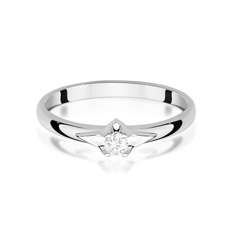 Inel Aur 14K cu Diamant Natural 0.15 ct, imaginea 10 din 12