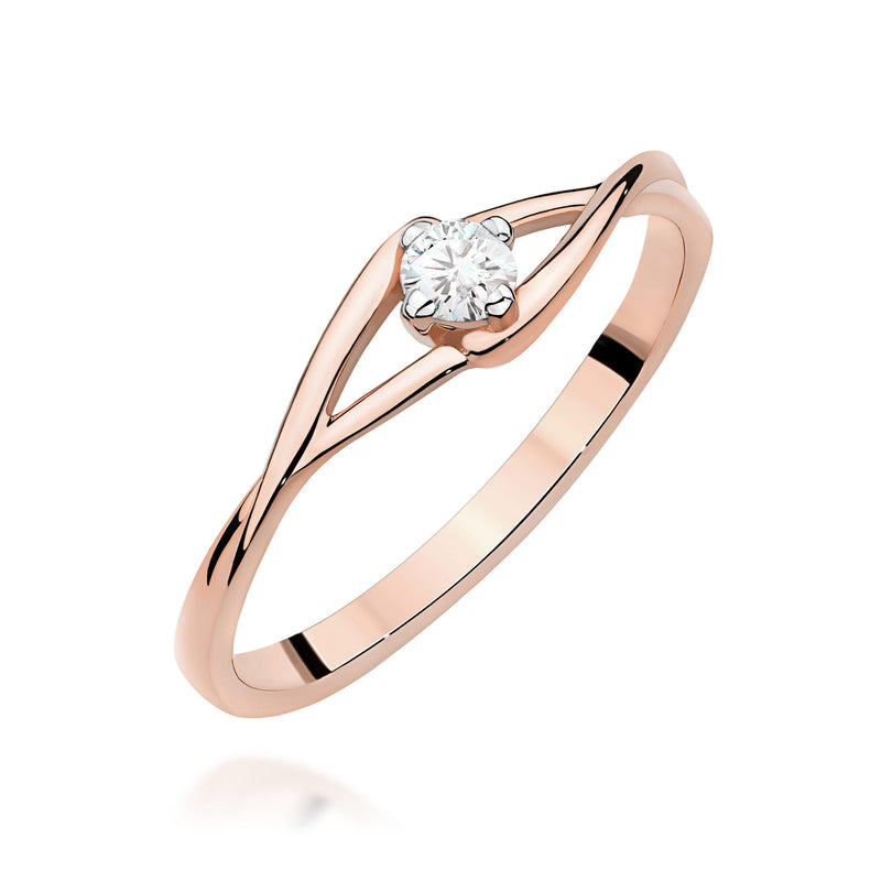 Inel Aur 14K cu Diamant Natural 0.10 ct, imaginea 5 din 12