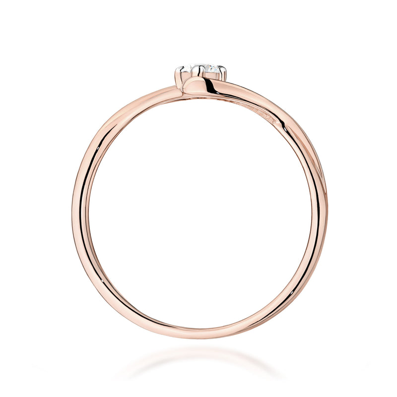Inel Aur 14K cu Diamant Natural 0.10 ct, imaginea 7 din 12