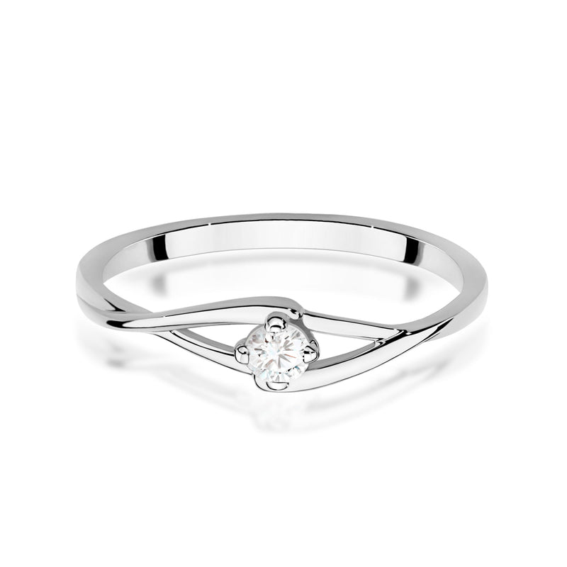 Inel Aur 14K cu Diamant Natural 0.10 ct, imaginea 10 din 12
