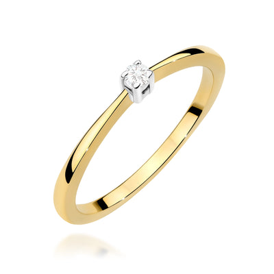 Inel Aur 14K cu Diamant Natural 0.05 ct