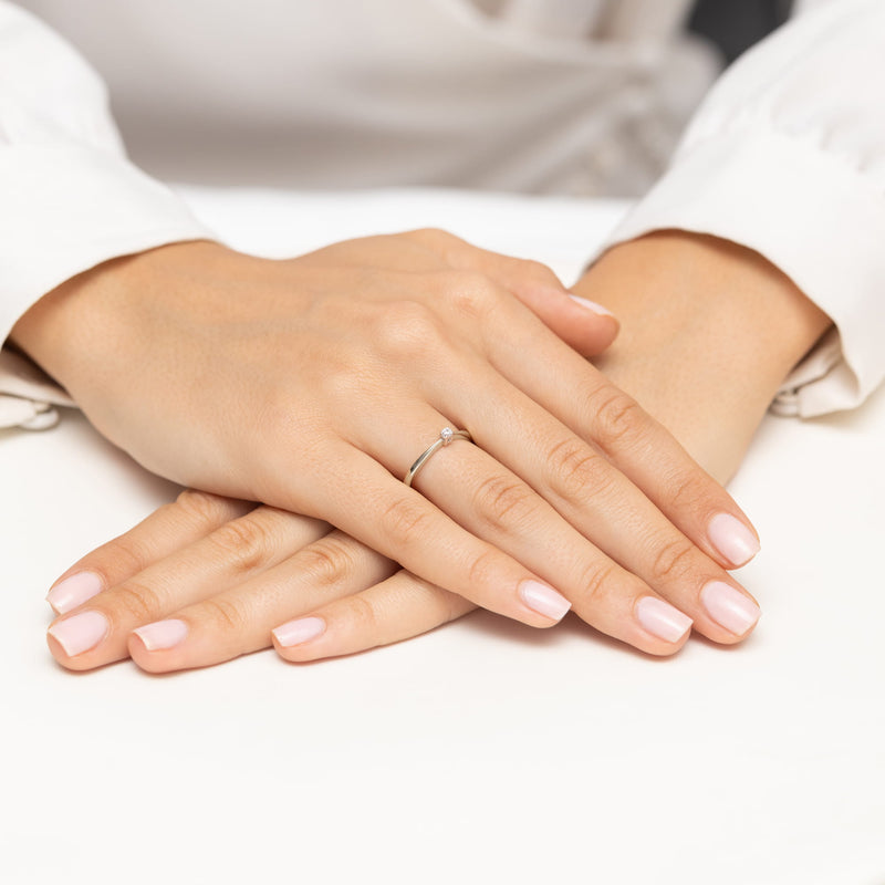 Inel Aur 14K cu Diamant Natural 0.05 ct, imaginea 12 din 12