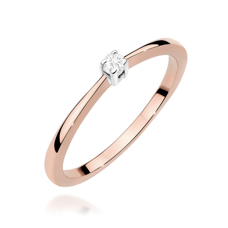 Inel Aur 14K cu Diamant Natural 0.05 ct, imaginea 5 din 12
