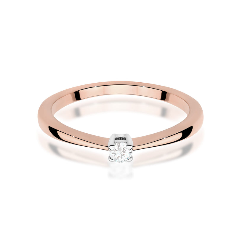 Inel Aur 14K cu Diamant Natural 0.05 ct, imaginea 6 din 12